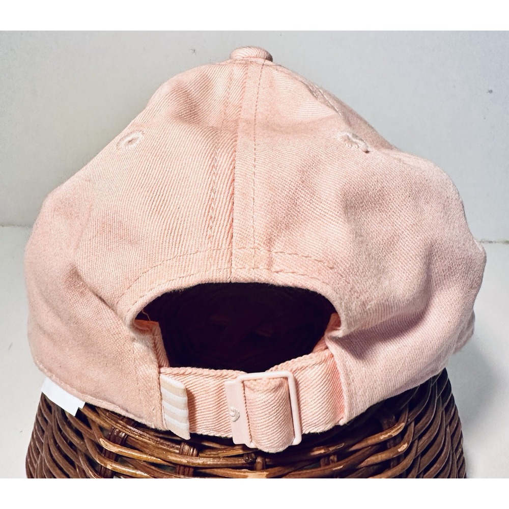 Women Adidas Trefoil Strapback Adjustable Hat Cap Baseball Outdoors Pink White - Picture 3 of 6
